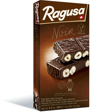 Chocolate - Ragusa Fine Swiss Dark Chocolate With praline filling and whole hazelnuts 100 g K/P